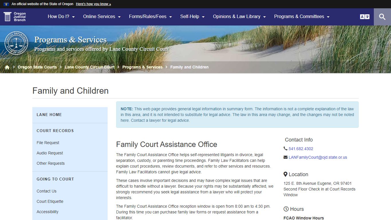 Oregon Judicial Department : Family and Children : Programs & Services ...